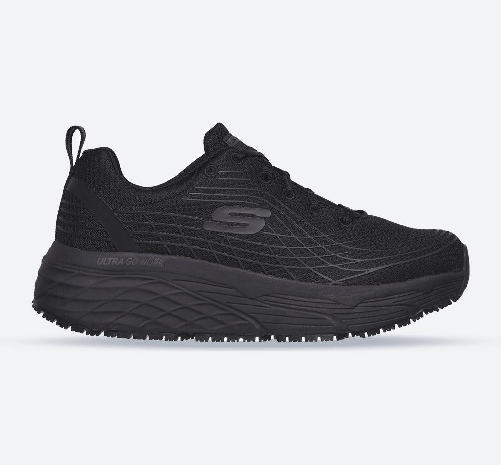 Women's Wide Fit Skechers 108016EC Max Cushioning Elite Sr Trainers -Black in Black - Image 1