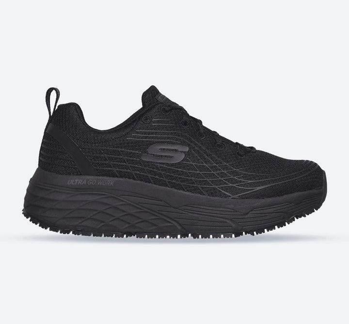 Women's Wide Fit Skechers 108016EC Max Cushioning Elite Sr Trainers -Black in Black - Image 1