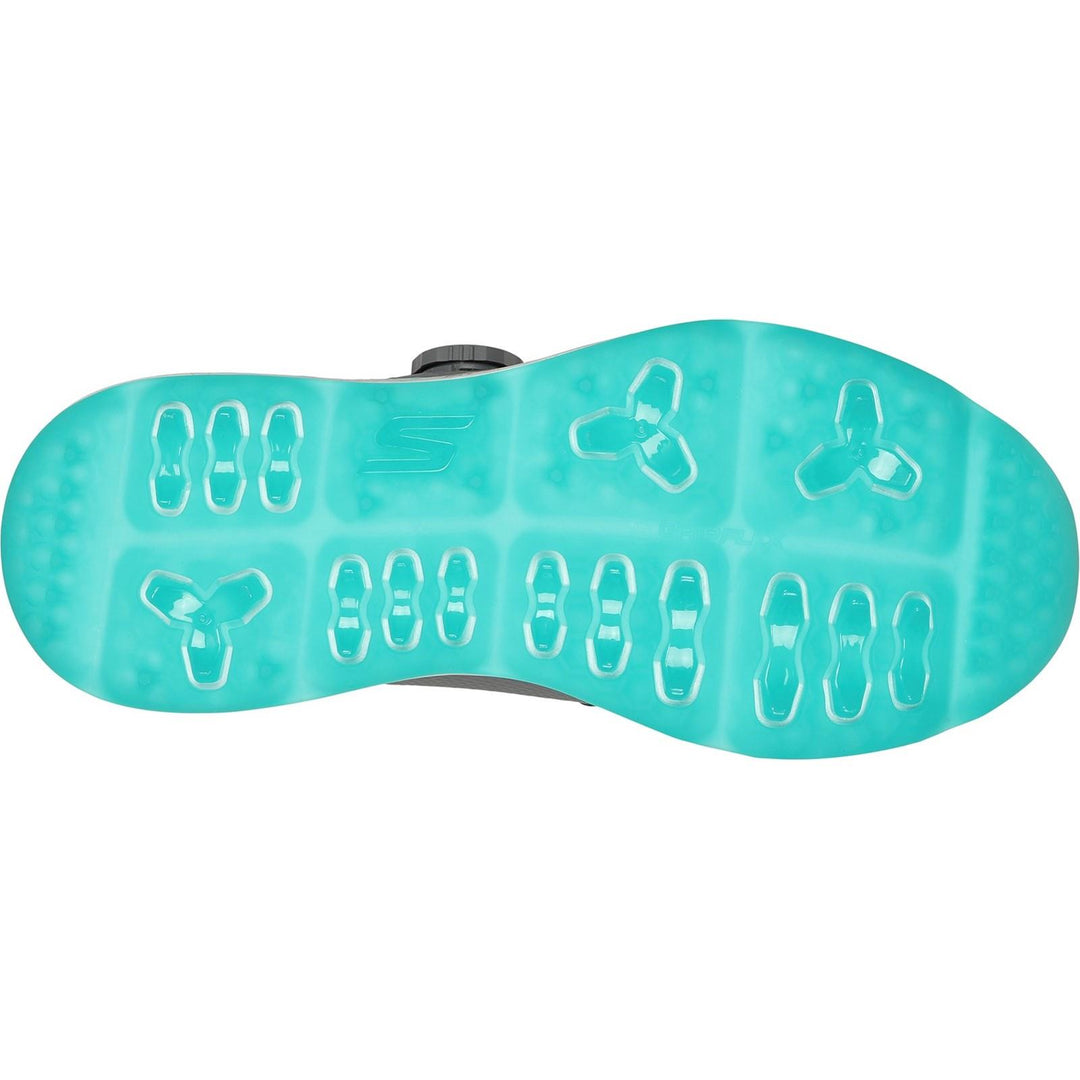 Women's Wide Fit Skechers 123062 Slip-ins Waterproof Go Golf Elite 5 Trainers in Grey/Aqua - Image 11
