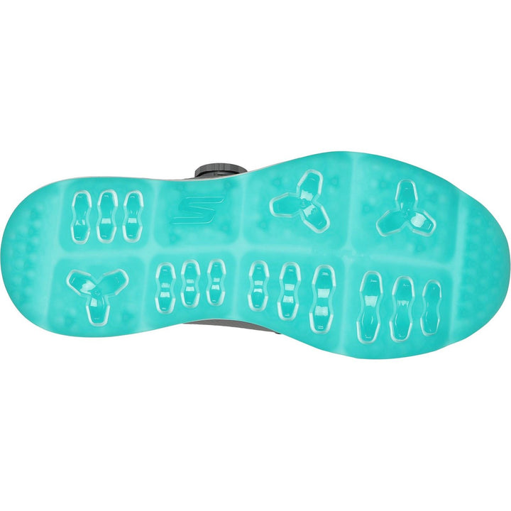 Women's Wide Fit Skechers 123062 Slip-ins Waterproof Go Golf Elite 5 Trainers in Grey/Aqua - Image 1