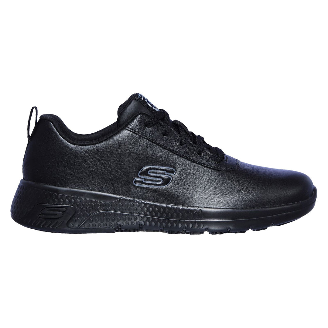 Women's Wide Fit Skechers 108010EC Marsing Gmina Slip Resistant Trainers in Black - Image 2