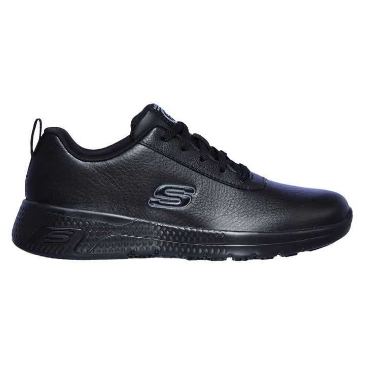Women's Wide Fit Skechers 108010EC Marsing Gmina Slip Resistant Trainers in Black - Image 1
