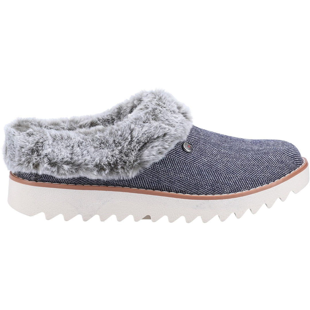 Women's Wide Fit Skechers 113422 Bobs Mountain Kiss Slippers in Navy - Image 2