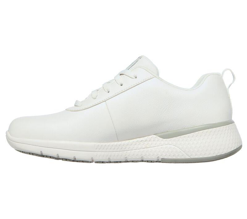 Women's Relaxed Fit Skechers 108010EC Marsing Gmina Work Shoes in White - Image 4