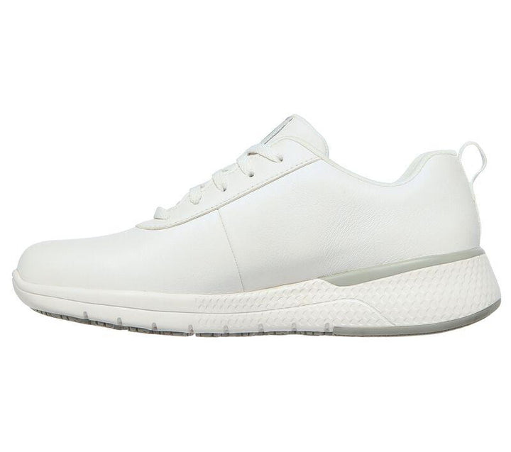 Women's Relaxed Fit Skechers 108010EC Marsing Gmina Work Shoes in White - Image 1