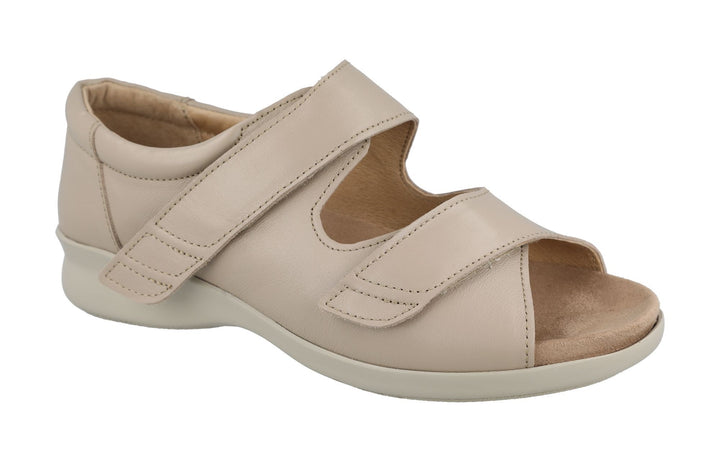 Womens Wide Fit DB Bliss 2 Sandals in Black Leather - Image 1