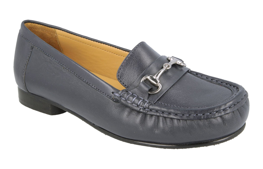 Womens Wide Fit DB Diana Shoes in Black - Image 7