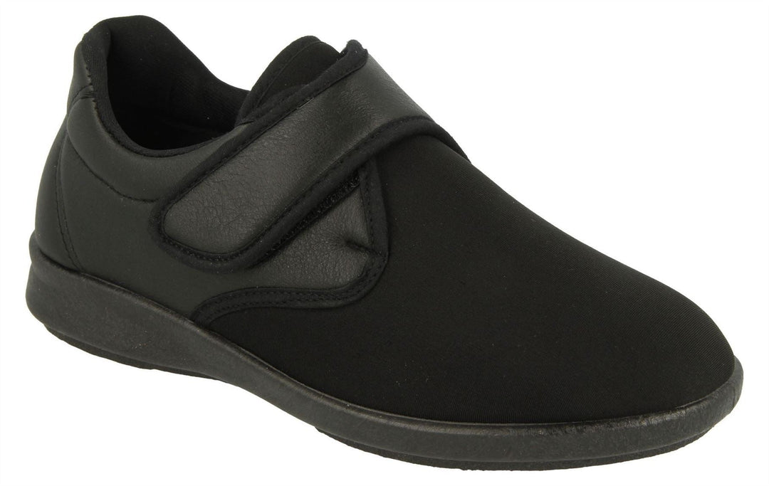 Womens Wide Fit DB Eliza Shoes in Black / Stretch - Image 4