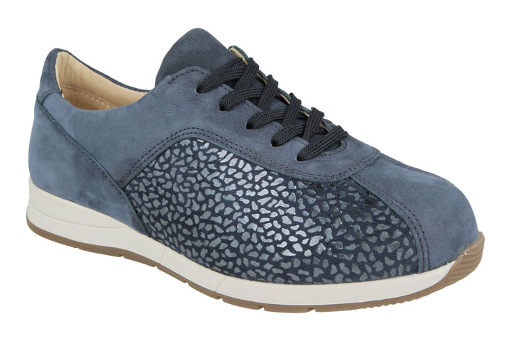 Womens Wide Fit DB Whitworth Canvas in Black & Stretch - Image 1