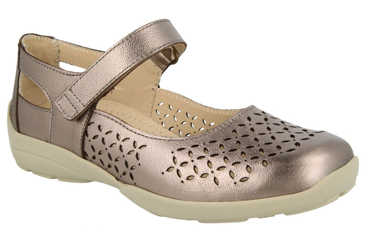Womens Wide Fit DB Welland Sandals in Navy - Image 1