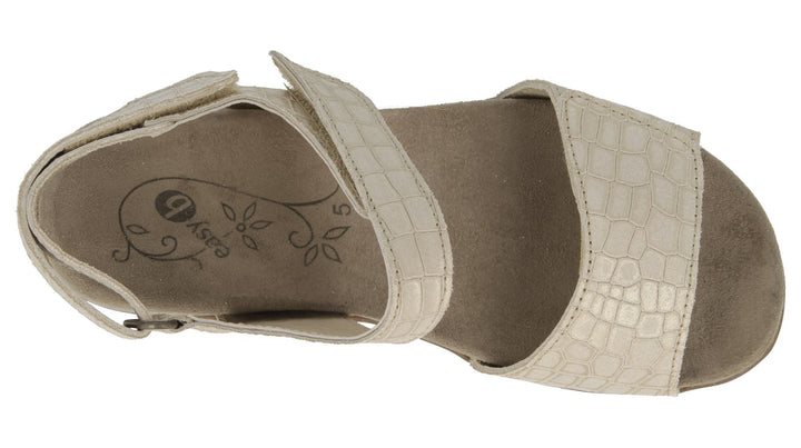 Womens Wide Fit DB Sussex Sandals in Black Patent Reptile - Image 1