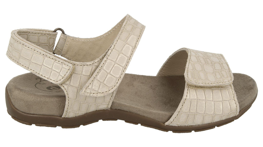Womens Wide Fit DB Sussex Sandals in Black Patent Reptile - Image 11