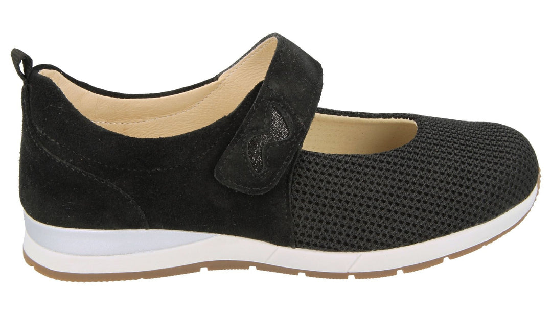 Womens Wide Fit DB Hawaii Canvas Shoes in Sky Blue Suede / Mesh - Image 6
