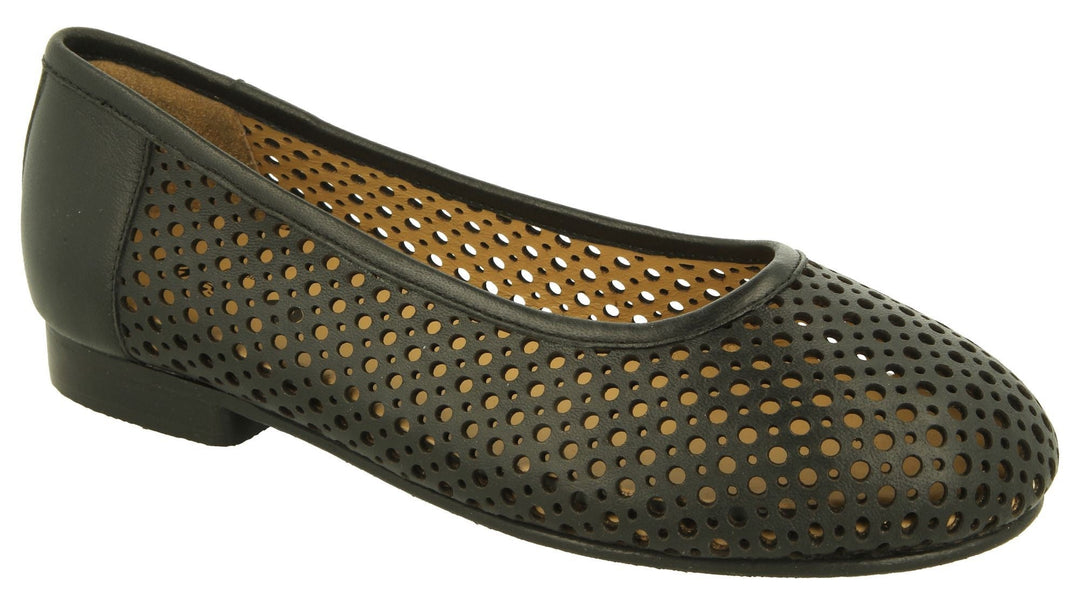 Womens Wide Fit DB Emmental Shoes in Black - Image 2