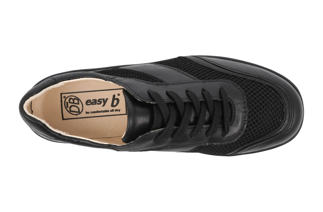 Women's Wide Fit DB Echo Canvas Trainers in Black - Image 5