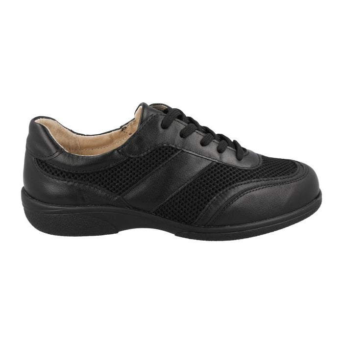 Women's Wide Fit DB Echo Canvas Trainers in Black - Image 1