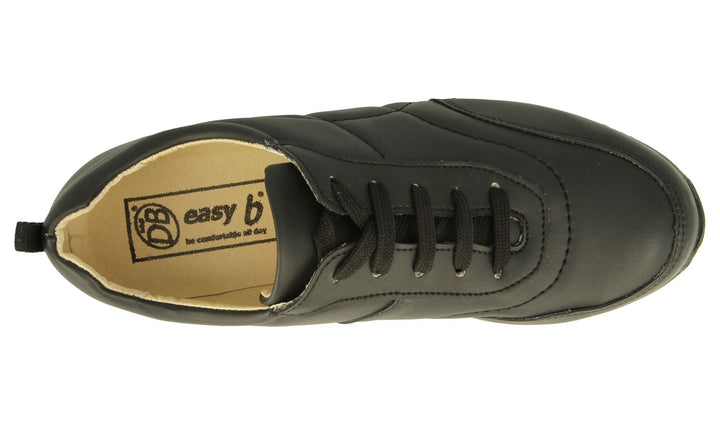 Womens Wide Fit DB Daytona Canvas in Black - Image 1