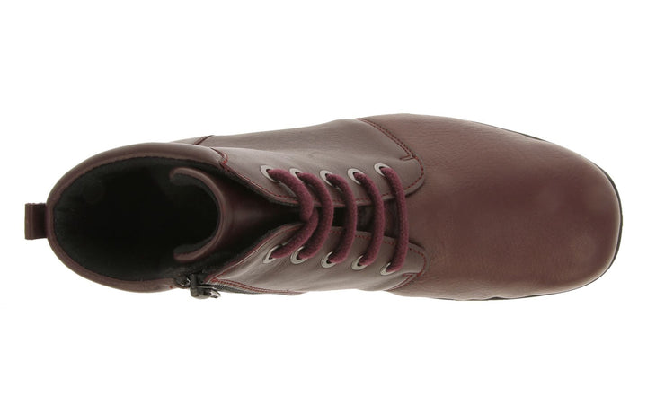 Womens Wide Fit DB Santa Boots in Burgundy - Image 1