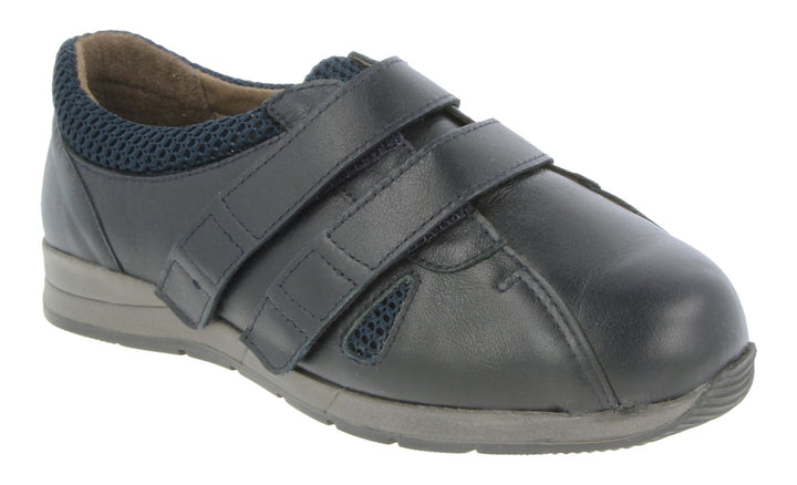 Womens Wide Fit DB Riley Leather Shoes in Black Leather - Image 1