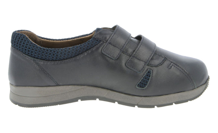 Womens Wide Fit DB Riley Leather Shoes in Black Leather - Image 1