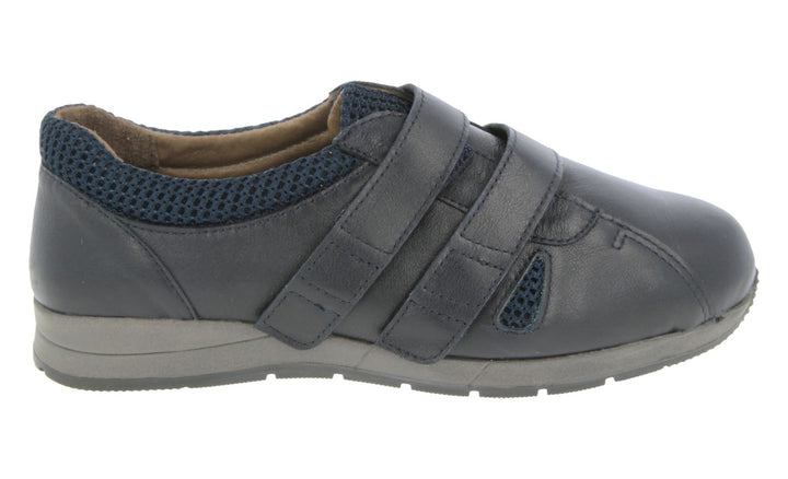 Womens Wide Fit DB Riley Leather Shoes in Black Leather - Image 1