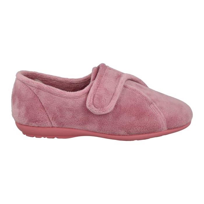 Women's Wide Fit DB Ivy Slippers in Black Velour - Image 1
