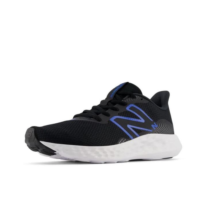 Women's Wide Fit New Balance M411CK3 Running Trainers in Black/Blue - Image 1