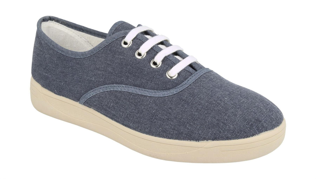 Womens Wide Fit DB Banff Shoes in Navy - Image 3