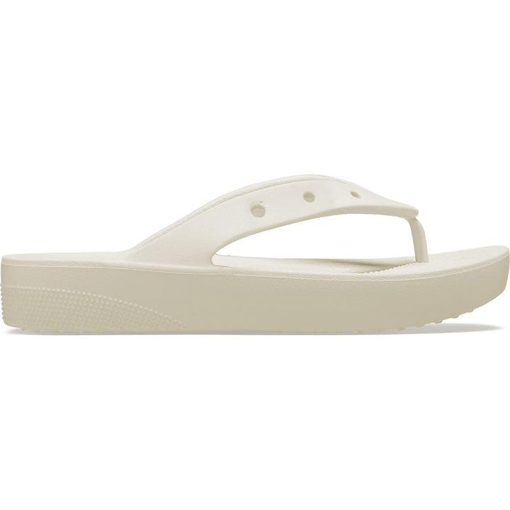 Women's Crocs 207714 Classic Platform Flip Flop in Bone - Image 1