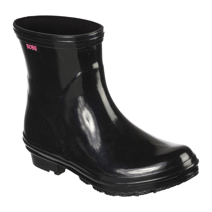 Women's Wide Fit Skechers 113377 Rain Check Neon Puddles Wellingtons Boots in Black - Image 1