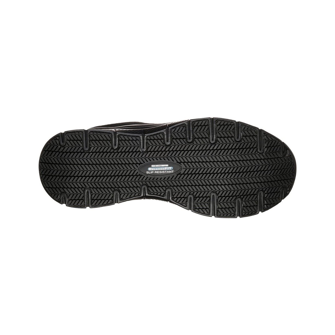 Men's Wide Fit Skechers 77125EC Flex Advantage Bendon SR Occupational Trainers in Black - Image 6