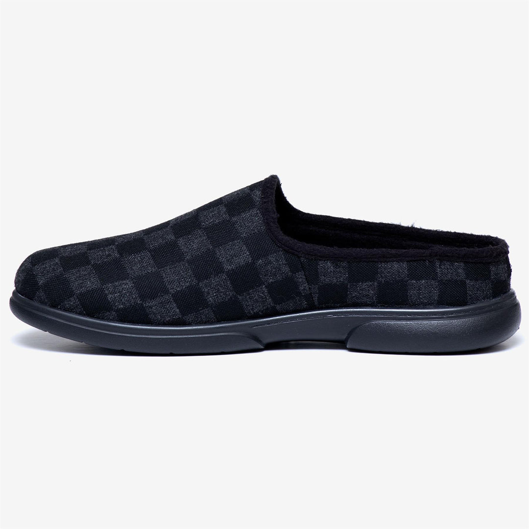 Men's Wide Fit Tredd Well Clarkson Mule Slippers in Black - Image 4