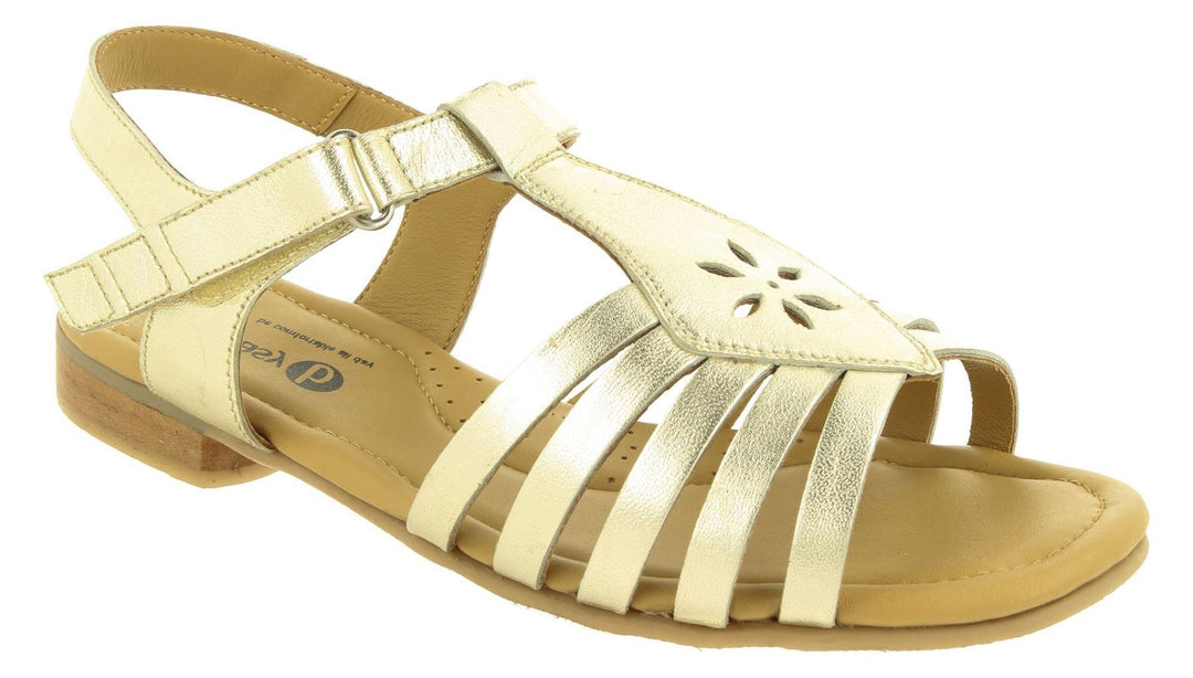 Women's Wide Fit DB Tundra Sandals in Black Leather - Image 8