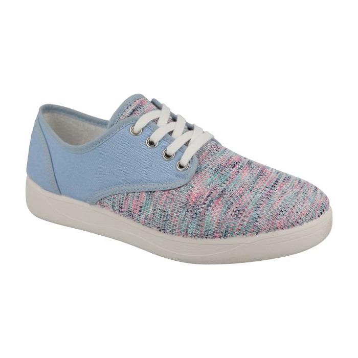 Women's Wide Fit DB Giraffe Canvas Shoes in Black Textile - Image 1