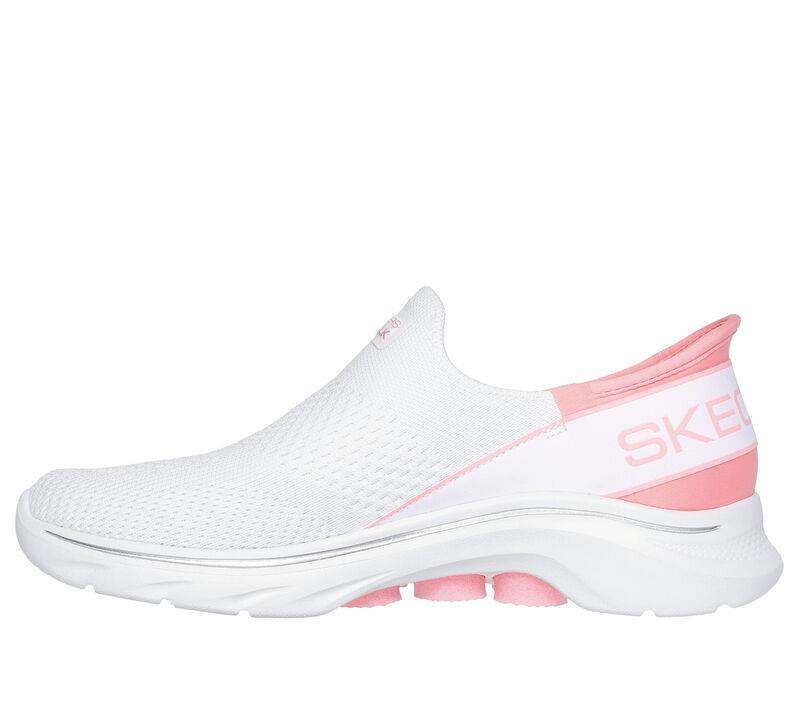 Women's Wide Fit Skechers 125231 Slip-ins Go Walk 7 Mia Trainers in Black/White - Image 10