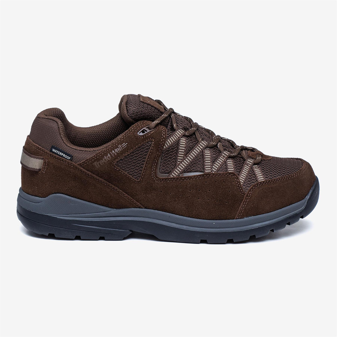 Women's Wide Fit Tredd Well Quest Hiking Waterproof Trainers in Brown - Image 1