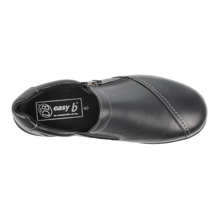 Women's Wide Fit DB Haven Shoes in Black Leather - Image 1