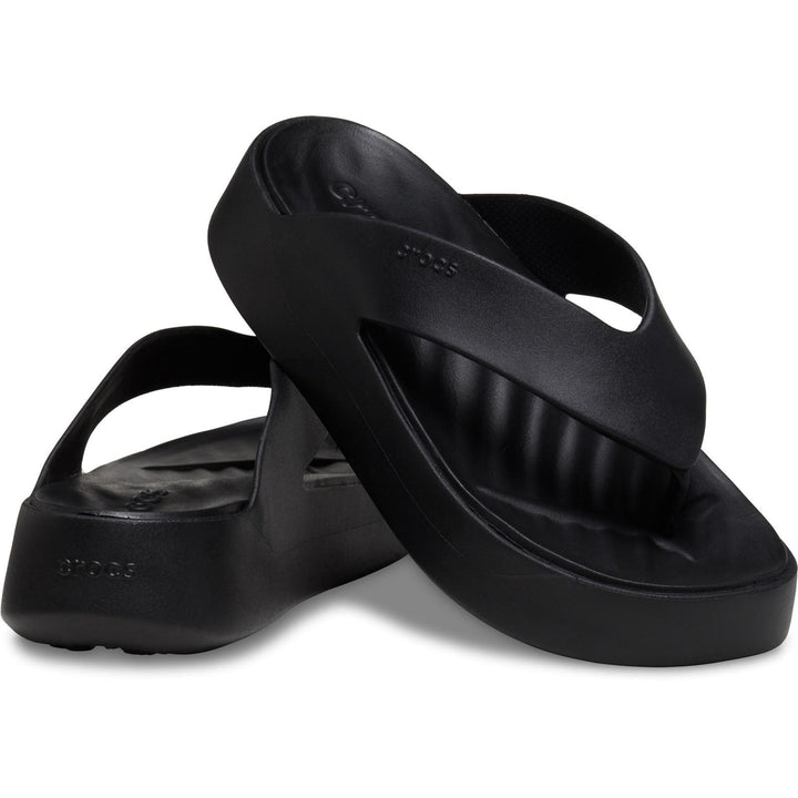 Women's Crocs 209410 Getaway Platform Flip Slippers in Black - Image 1