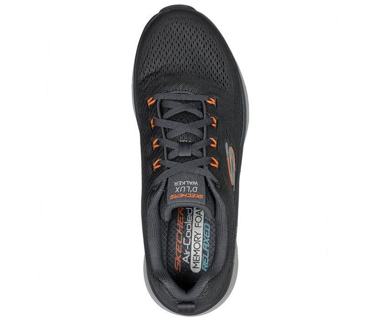 Men's Wide Fit Skechers 232364 Relaxed Fit Meerno D'lux Walker Trainers in Black/Red - Image 1