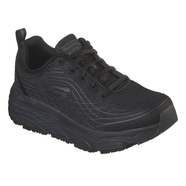 Women's Wide Fit Skechers 108016EC Max Cushioning Elite Sr Trainers -Black in Black - Image 1
