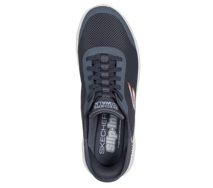 Men's Wide Fit Skechers Slip-ins 216324WW Go Walk Flex Trainers in Grey - Image 1