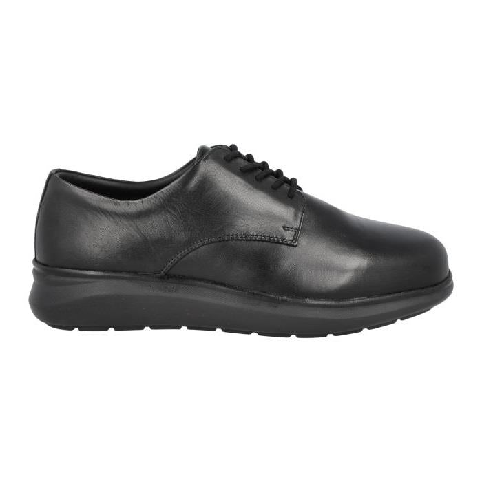 Men's Wide Fit DB Elvis Shoes in Black Leather - Image 1