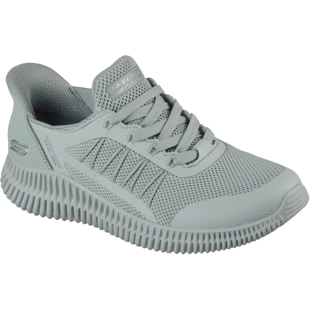 Women's Wide Fit Skechers 117413 Slip-ins Bobs Geo Lite Divine Pace Trainers in Sage - Image 3