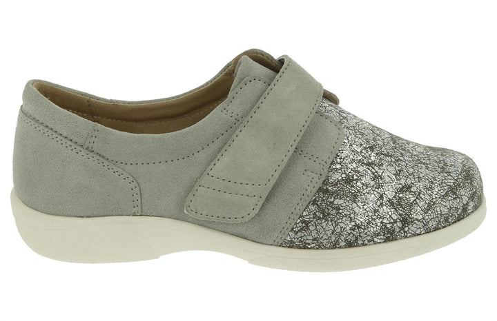 Womens Wide Fit DB Firecrest Shoes in Black / Stretch - Image 1