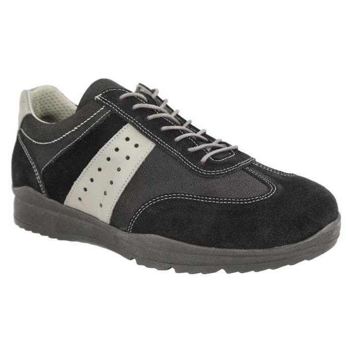 Men's Wide Fit DB Sequoia Trainers in Black Suede / Leather / Textile - Image 3