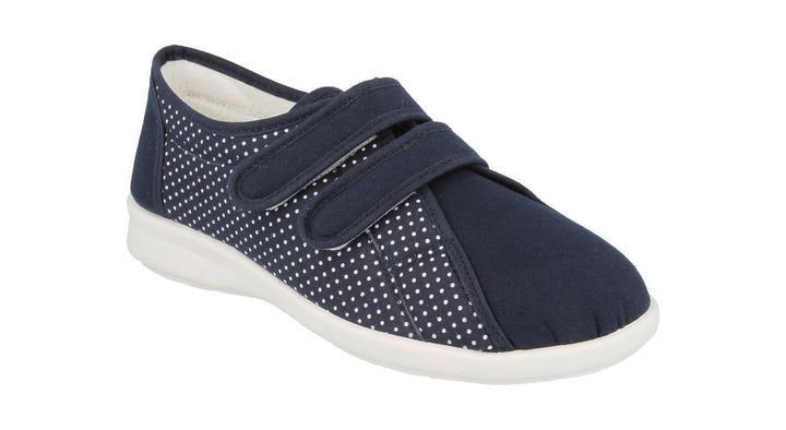 Womens Wide Fit DB Celene Canvas Shoes in Beige Canvas - Image 1