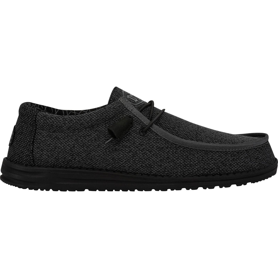 Men's Heydude 40019 Wally Sox Micro Classic Slip On Shoes in Micro Total Black - Image 2