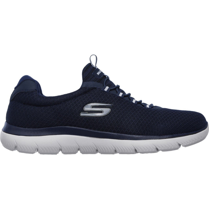 Men's Wide Fit Skechers 52811 Summits Slip On Sports Trainers in Navy - Image 1