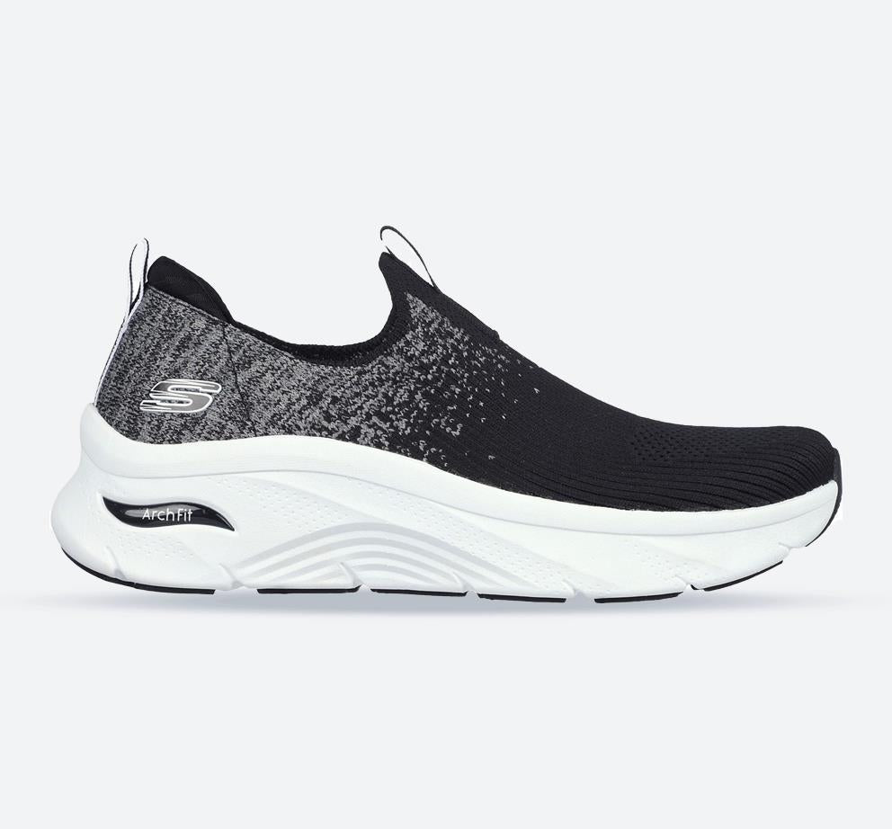Women's Wide Fit Skechers 149684 Arch Fit D'Lux Key Journey Trainers - Black in Black - Image 1