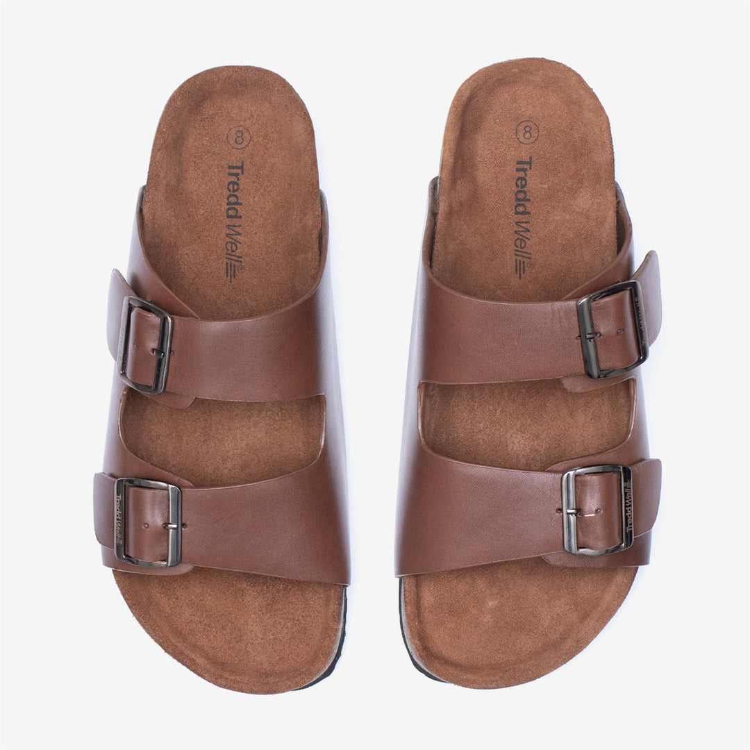 Men's Wide Fit Tredd Well Brazil Sandals in Black - Image 12